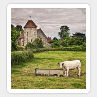 Meadow By The Church Aldworth Berkshire Sticker